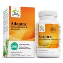 Terry Naturally Adaptra - Adrenal 건강을 지원하는 보충 - Rhodiola Rosea Extract와 Ashwagandha 보충 - 에너지 및 농도를 지원하는 초본 보충 - 60 캡슐