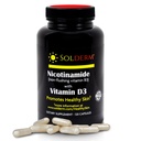 Nicotinamide Non-Flushing 비타민 B3 및 D3 보충 | 야채 셀룰로오스 케이싱으로 채식 및 글루텐 자유로운 구두 니코틴아미드 보충교재 | 건강한 피부를 승진시킵니다 | 60의 캡슐 | 500mg