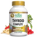 Botanic Choice Thyroid Complete – Ashwagandha, Schisandra Chinensis, Iodine와 함께 지금 지원하십시오 - Thyroid 에너지, 머리, 못 건강, 심장 건강 지원, 호르몬 지원 (60 Vege 모자)를 위해