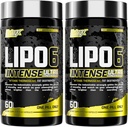 Nutrex Research Lipo6 Black Intense Ultra Concentrate Thermogenic Belly Fat Burner for Men and Women | 다이어트 체중 감량 보충 및 식욕 억제 | 2 팩