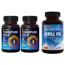 BioEmblem Turmeric Curcumin은 임상적으로 TurmiPure Antarctic Krill Oil Supplement를 장식했습니다.