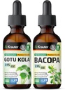 BIO KRAUTER Gotu Kola Tincture 2 Fl. Oz. & Bacopa Tincture 2 Fl. 오즈.