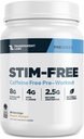 투명 연구소 Stim-Free Pre-Workout - Caffeine & Stim Free Pre Workout Powder Naturally Sweetened for Men and Women with Beta Alanine Powder, Citrulline Malate, & elevATP - 30 서빙, 복숭아 망고