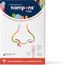 Nampons Kids Nosebleed Stoppers - 6 아이들을위한 Nose Bleed Stopper Plugs 키트를 사용하기 쉬운. Pediatricians에 의해 신뢰. Hypoallergenic Clotting Agent는 접촉에 Nosebleeds를 빨리 멈춥니다. 안전하고 통증없는
