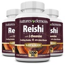Reishi 버섯 추출물 - 10 : 1 농축 - 1000mg - 60 정제 - 3 팩 - 면역 지원 - 채식 안전 - 글루텐 무료 - Ganoderma Lucidum