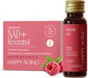 액체 NAD+|Resveratrol| NMN Alternative | 10x More Absorption | Antioxidants가있는 Liposomal Nicotinamide Riboside 및 Resveratrol | Twice-a-Week | 펌웨어 및 두뇌 건강| 10 샷