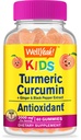 WellYeah Turmeric Curcumin with Black Pepper Gummies for Kids - 자연 면역 지원, 관절 및 근육 건강, 소화 건강 및 두뇌 기능 - Non-GMO, Vegan, 글루텐 - 60 카운트
