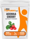 BulkSupplements.com Acerola Cherry Extract Powder - 자연 비타민 C 보충교재, Acerola Cherry Powder - Vegan & Gluten 무료, 500mg 서빙 당, 1kg (2.2 파운드) (팩 1)