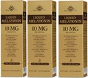 Solgar 액체 멜라토닌 10 mg, 천연 블랙 체리 맛 - 2 fl oz, 3 팩 - Jet Lag - Vegan, 글루텐 무료 - 177 총 서빙