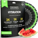 Coldest Hydration - Electrolytes Powder Packets - Non GMO & No Artificial Sugar - Electrolyte 음료 혼합 - 쉬운 오픈 단일 조각 스틱 드롭 - 20 팩 당 스틱 (수박)