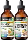 Maca Ashwagandha Tincture 4 Fl. Oz. & Turmeric Ginger Tincture 4 Fl. 오즈.