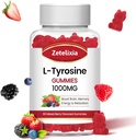 L 티로신 Gummies 1000mg, L-Theanine 보충교재 거미 200mg의 성인 & 아이를 위한 비타민 B6 에너지 보충교재를 가진 설탕 자유로운 L-Tyrosine - Vegan (60 조사)