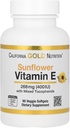 캘리포니아 골드 영양 해바라기 비타민 E 혼합 Tocopherols, 400 IU, 90 Veggie Softgels