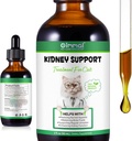Cats, Liver & Kidney Support Drops for Chinese Herbs Rehmannia Glutinosa and Cordyceps Sinensis to Strengthen Liver & Kidneys Support, 고양이를위한 애완 동물 건강 보충 - 2 x 60 ml