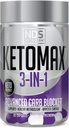 NDS 영양 고급 3-in-1 - 지방 손실 지원을위한 Keto 알약 Carb Blocker Appetite Suppressant - 화이트 Kidney Bean, Chitosan, Raspberry Ketones 및 Vanadium (90 캡슐)