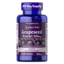 Puritan의 Pride Grapeseed Extract 200mg, 산화 방지제 및 심장 건강 지원, 2 개월 공급, 120 Rapid Release Capsules에 대한 규정식 보충