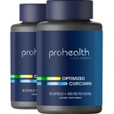 ProHealth Turmeric Curcumin 보충 : 285 시간 더 많은 생물 가능 - Neuroscientists에 의해 개발. 1000 mg 집중된 Longvida 쿠르쿠민 추출물 (60 x 500mg 캡슐/병) 2 팩
