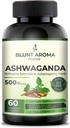 Ashwagandha 추출물 캡슐 - 분말의 중대한 힘 5200mg. 혼합 생강 뿌리, Turmeric Curcumin, Alkanet Root 및 Black Pepper - 60 캡슐 - 2 개월 공급