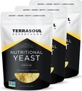 Terrasoul Superfoods Premium Nutritional Yeast Flakes, 3 Lbs (Pack of 3), Fortified, Savory Superfood for Vegan 치즈, 조미료 및 식물 기반 단백질 Boost