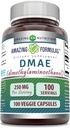 놀라운 수식 DMAE 보충 | 250 Mg | Veggie 캡슐 | Non-GMO | 글루텐 프리 | 미국 (1 팩, 100 개)
