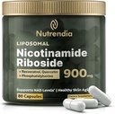 Resveratrol & Quercetin NAD+를 가진 NAD+ Liposomal Nicotinamide Riboside – 노화 방지를 위한 우수한 보충교재, 강화된 에너지, 개량된 초점, 세포질 지원 – 80 높 순수성 캡슐 900mg