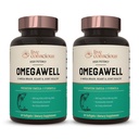 라이브 의식 오메가웰 물고기 기름 : 심장, 두뇌, 관절 지원 | 800 mg EPA 600 mg DHA - Enteric-Coated, 지속 가능한 Sourced - 삼키기 120 카운트 (2 팩)에 쉬운
