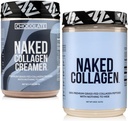 NAKED Collagen Coffee Creamer Chocolate 40 서빙 + Collagen Peptides Protein Powder Unflavored 60 서빙 번들 : Non-GMO, Keto, Gluten-Free, Paleo-Friendly, Soy-Free.