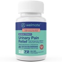 WELMATE - 소변 통증 완화 (72 정제) - Phenazopyridine 염산염 99.5mg - 소변 통증, 긴급 및 불편 - 최대 힘 - Over-The-Counter 약물