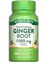 자연의 진실 생강 뿌리 캡슐 | 1,500mg | 100 개 | 생강 뿌리 추출물 | 비 GMO 및 글루텐 무료 보충