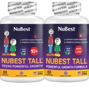 NuBest Bundle Tall 10 Tall | 어린이 및 청소년을위한 높이 성장 지원 | 칼슘, 비타민 D3 K2, 콜라겐 및 허브 | 뼈 강도, 초점 및 개발