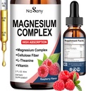 마그네슘 복합 보충, 마그네슘 글리세라이드의 400mg, 말레이트 & 여성과 남성, 높은 흡수를 위한 구연산염 비타민 혼합 - Relaxation를 위해, 좋은 잠 & 나베 건강 (60ML/Raspberry)