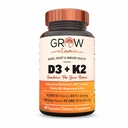 성장 비타민 D3 K2 w/MCT 기름 - 10,000 IU D3, 100 mcg K2 MK7의 칼슘, 아연, BioPerine의 우량한 흡수를 위한 마그네슘 - 60의 캡슐