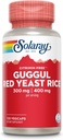 SOLARAY Guggul Gum Extract & Red Yeast Rice - 건강한 심장 혈관 기능 지원 - 실험실 검증 - 60 서빙, 120 VegCaps