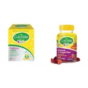 Culturelle Kids Probiotic + Fiber Packets (Ages 3+) - 60 Count & Daily Probiotic for Kids + Veggie Fiber Gummies (Ages 3+) - 30 Count - 소화 건강 및 면역 지원 Berry 풍미 비타민 C