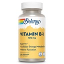 SOLARAY 비타민 B-1 100 mg | 건강한 에너지 대사, 피부, 뇌, 심장 및 신경 시스템 지원 | 100 VegCaps