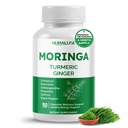 Moringa 12-in-1 Turmeric Cinnamon Quercetin Ashwagandha Ginger Boswellia Nettle Saffron Tart Cherry Garlic와 보충 - 미국에서 제조