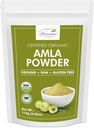Hennaco Organic Amla Powder| 요리, 스무디 및 주스에 대한 Amla 파우더 | Resealable Zip Lock 파우치 | USDA Organic| Pure & Natural Indian Gooseberry Powder| 114 그램 (4 온스)