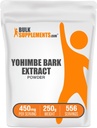 BulkSupplements.com Yohimbe 추출물 분말 - Yohimbe Bark 추출물 - 초본 보충, 글루텐, 봉사 당 450mg, 250g (8.8 oz) (1의 포장)