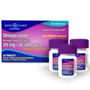 GeriCare Omeprazole 지연 방출 정제 20mg Stomach 산성 흡진기 알약 24 시간 Heartburn 구호 산 Reflux 약을 위한 Frequent Heartburn- 반대로 산 기복 정제 (42 조사)
