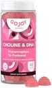 Prenatal Choline & DHA Gummies - 임신 한 여성을위한 Postnatal Gummy Vitamin Supplement에 대한 Preconception - Monk Fruit - 3rd Party Tested - Non GMO, 글루텐 무료, 비건