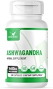Ashwagandha w/Black Pepper Extract - 1400mg (100 모자) | 3rd Party Tested & Filler-Free - Vegan