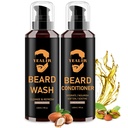 남자를위한 Beard 세척 및 컨디셔너 - Argan & Jojoba Oil과 함께 부드러운 & Hydrate - 신선한, 부드러운 & Tangle-Free Beard - 2-Pack (4oz 각각)