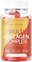 건강한 생활 단백질 | Multi Hydrolyzed Collagen Complex Peptide Type I,II, III,V & X | Pure Organic Proteins, Grass Fed| 케토, 아미노산 | Collagen Gummies (90 Count)