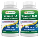 Thiamine Mononitrate 100 mg & 비타민 B12 6000 mcg로 제일 자연적인 비타민 B1