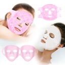 재사용 가능한 아이스 페이스 마스크 세트 - Migraine, Wisdom Tooth Pain, 2 개의 실리콘 커버와 Puffiness Relief, Swelling 용 겔 패드 냉각