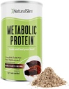 NaturalSlim Metabolic Whey Protein Powder Chocolate – 낮은 Carb, 식사 교체 Shake w / 비타민, 미네랄 및 아미노산 L 글루타민 | 훌륭한 맛과 매우 채우는 단백질 셰이크, 10 서빙, 17.6oz