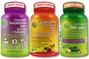 Vegan Bone, Immune, & Hormonal 지원 Trio – 공장 기반 칼슘, 마그네슘, 아연 + D3, K2 & Turmeric + Bromelain, 비타민 C, 아연 + DIM 200mg & BioPerine®와 퀄리티 캡슐