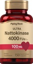 Piping Rock Nattokinase 보충 4000 FU | 100mg | 150 캡슐 | 비 GMO, 글루텐 프리
