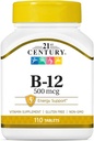 21st 세기 B-12 500 mcg 정제, 110-Count (포장 2)
