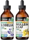 BIO KRAUTER Lobelia Tincture 4 Fl. Oz. & Mullein Tincture 4 Fl. 오즈.